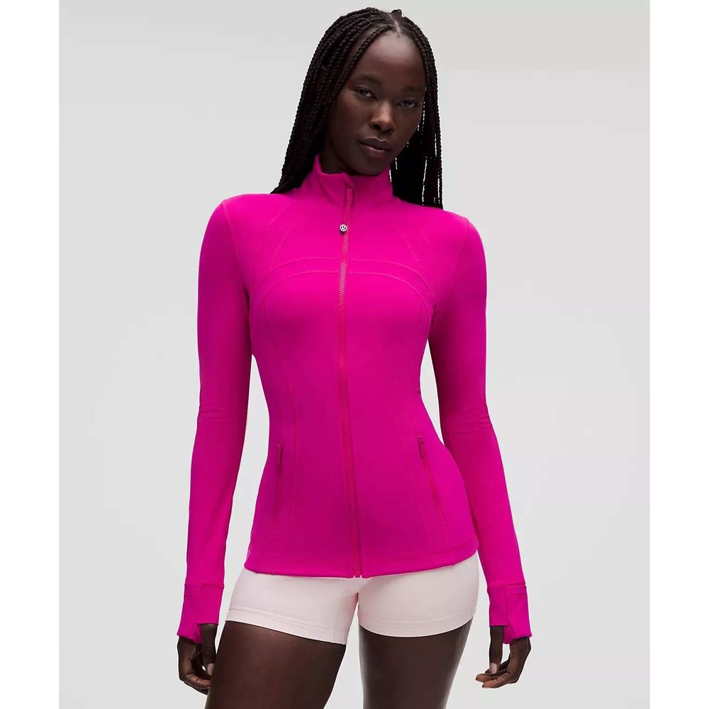 Lululemon Define Jacket Nulu Pink Flare Full Zip Yoga Running Workout Top Sz 2